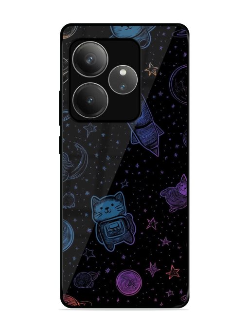 Cosmic Cat Chaos Glossy Soft Edge Case for Realme Gt 6