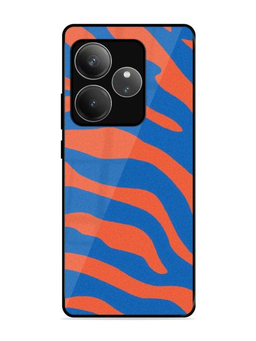 Zebra Stripes In Blue And Orange Glossy Soft Edge Case for Realme Gt 6