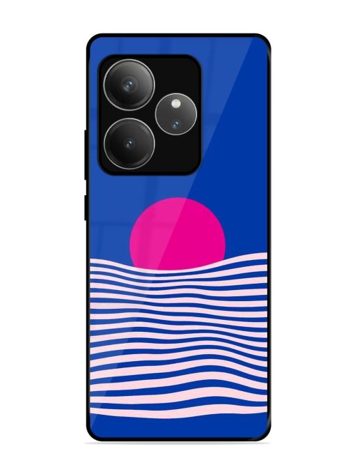Pink Sunset Over Blue Waves Glossy Soft Edge Case for Realme Gt 6