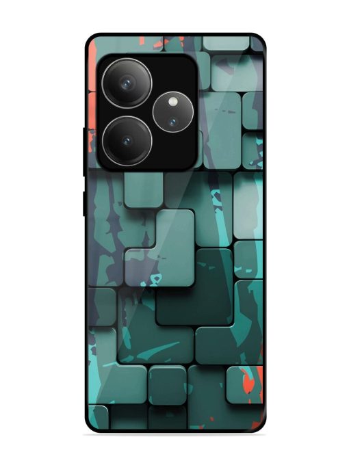 Abstract Geometric Mosaic Glossy Soft Edge Case for Realme Gt 6