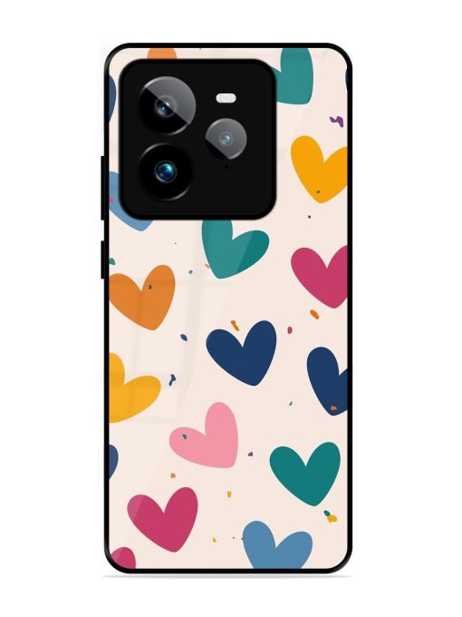 Rainbow Hearts Glossy Soft Edge Case for Realme Gt 7 Pro (5G)