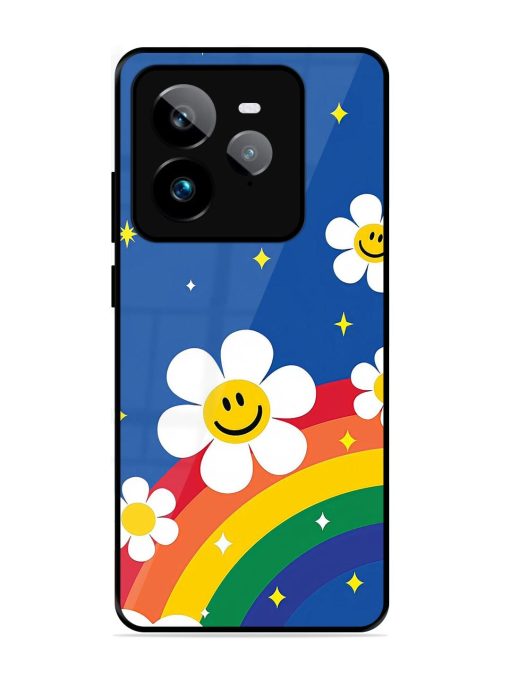 Happy Daisies And Rainbow Sky Glossy Soft Edge Case for Realme Gt 7 Pro (5G)