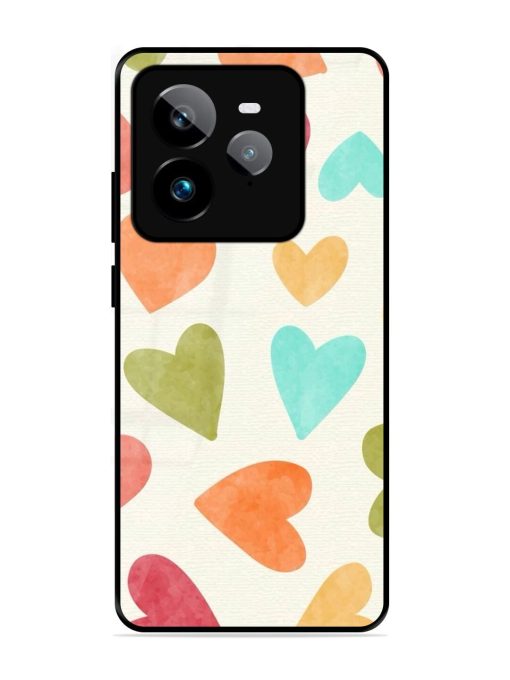 Watercolor Hearts Glossy Soft Edge Case for Realme Gt 7 Pro (5G)