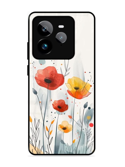 Poppy Fields Glossy Soft Edge Case for Realme Gt 7 Pro (5G)