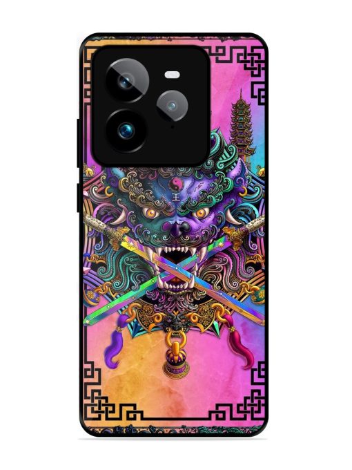 Psychedelic Fu Dog Tapestry Glossy Soft Edge Case for Realme Gt 7 Pro (5G)