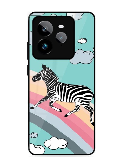 Zebra On A Rainbow Glossy Soft Edge Case for Realme Gt 7 Pro (5G)