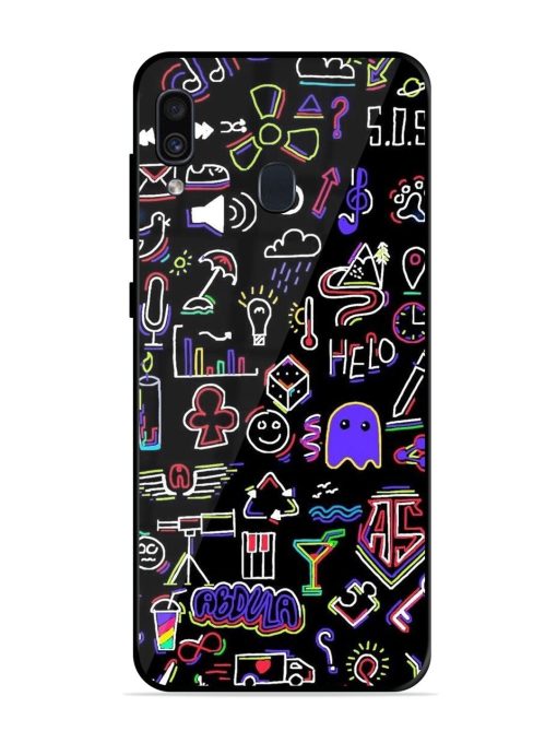 Neon Doodle Glossy Soft Edge Case for Samsung Galaxy A30