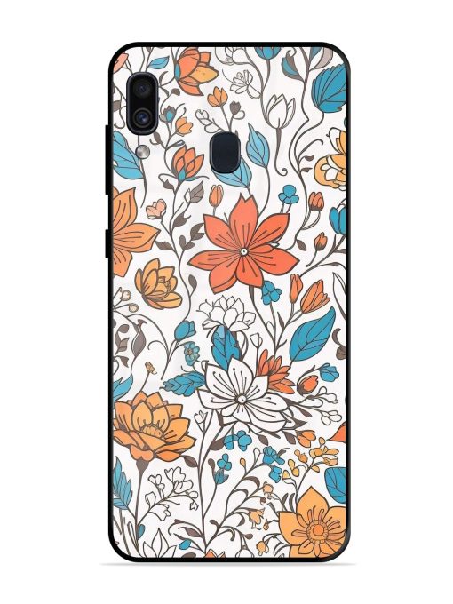 Floral Symphony Glossy Soft Edge Case for Samsung Galaxy A30