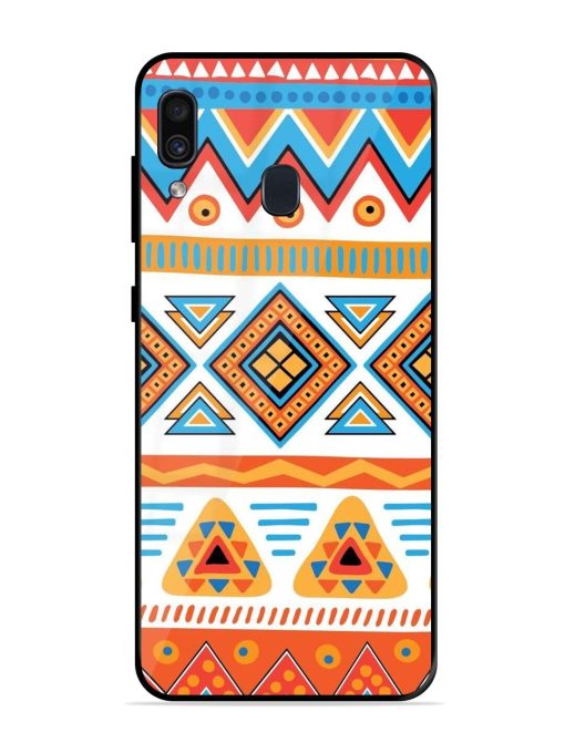 Vibrant Tribal Pattern Glossy Soft Edge Case for Samsung Galaxy A30