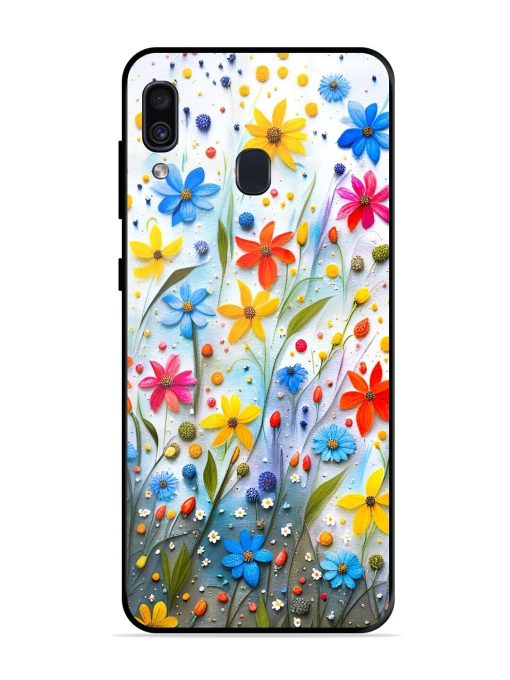 Vibrant Floral Glossy Soft Edge Case for Samsung Galaxy A30