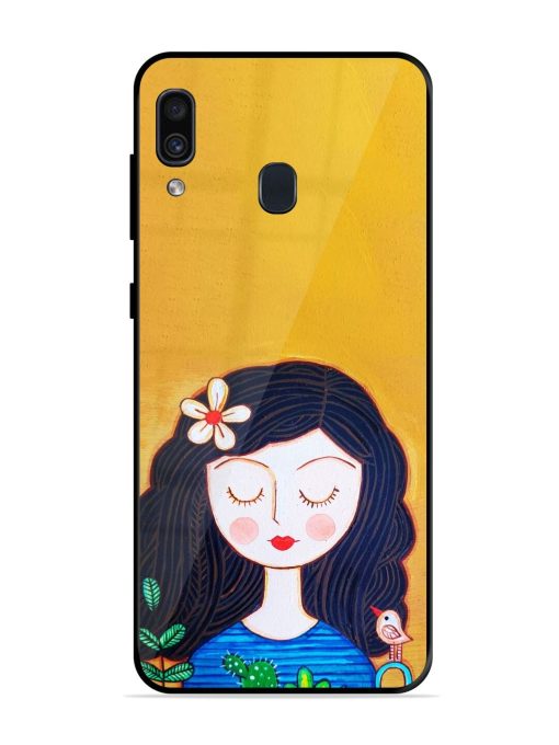 Girl Illustration Glossy Soft Edge Case for Samsung Galaxy A30