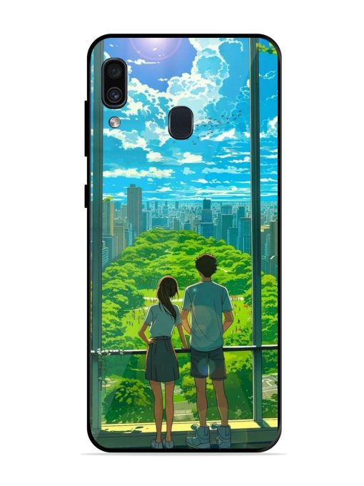 Cyberpunk Dreamscape Glossy Soft Edge Case for Samsung Galaxy A30