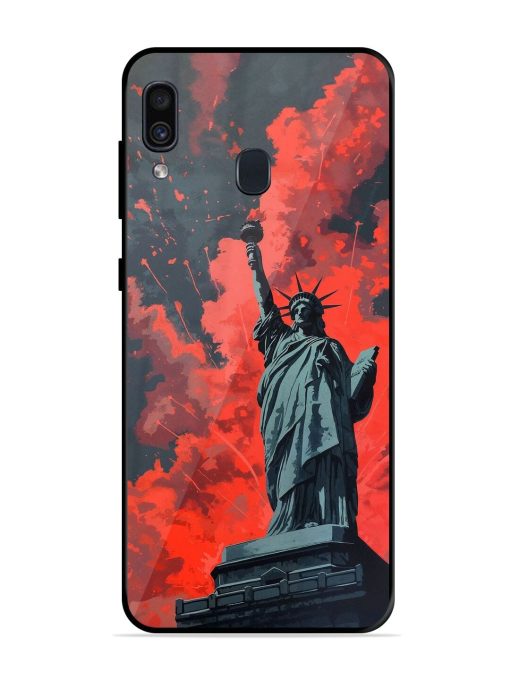 Lady Liberty'S Firework Finale Glossy Soft Edge Case for Samsung Galaxy A30