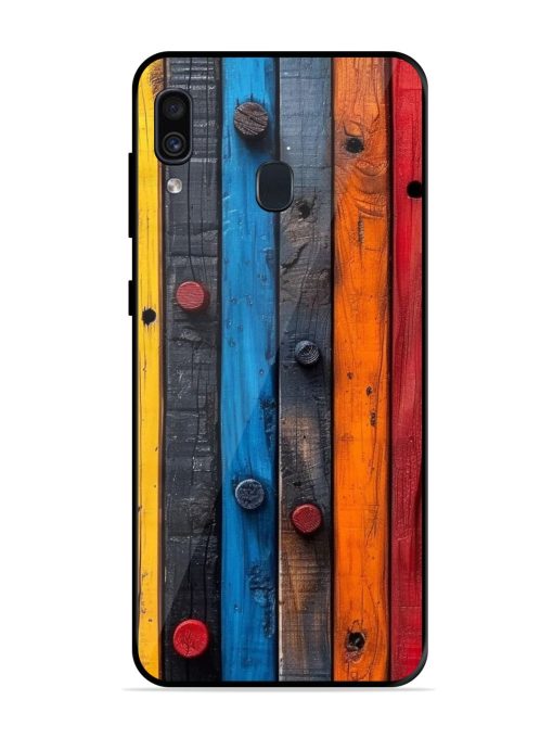 Rainbow Plank Glossy Soft Edge Case for Samsung Galaxy A30