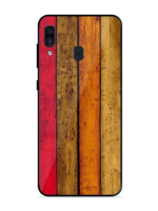 Colorful Woodgrain Glossy Soft Edge Case for Samsung Galaxy A30