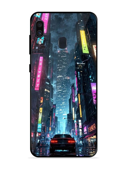 Neon Nightscape Glossy Soft Edge Case for Samsung Galaxy A30