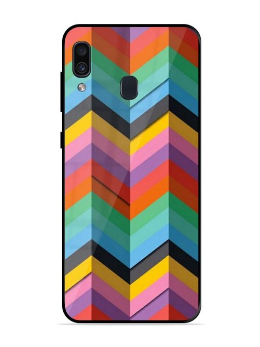 Colorful Zigzag Glossy Soft Edge Case for Samsung Galaxy A30