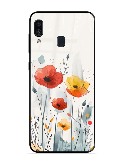 Poppy Fields Glossy Soft Edge Case for Samsung Galaxy A30