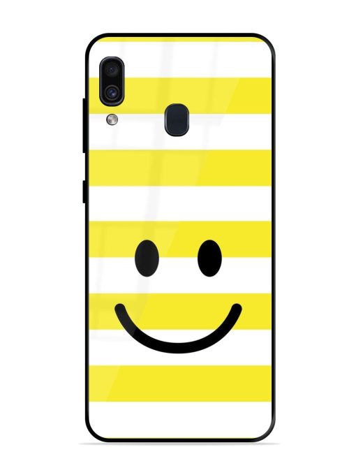 Smiling Stripes Glossy Soft Edge Case for Samsung Galaxy A30