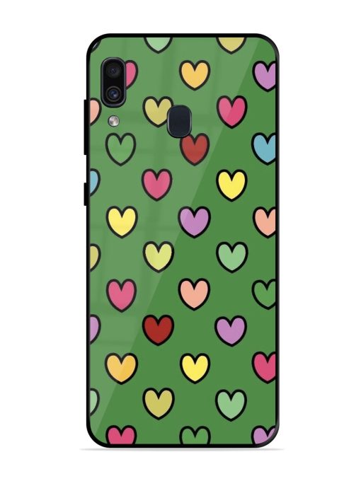 Rainbow Heart Parade Glossy Soft Edge Case for Samsung Galaxy A30