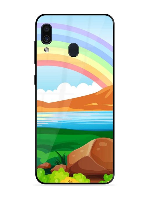 Rainbow Over The Lake Glossy Soft Edge Case for Samsung Galaxy A30