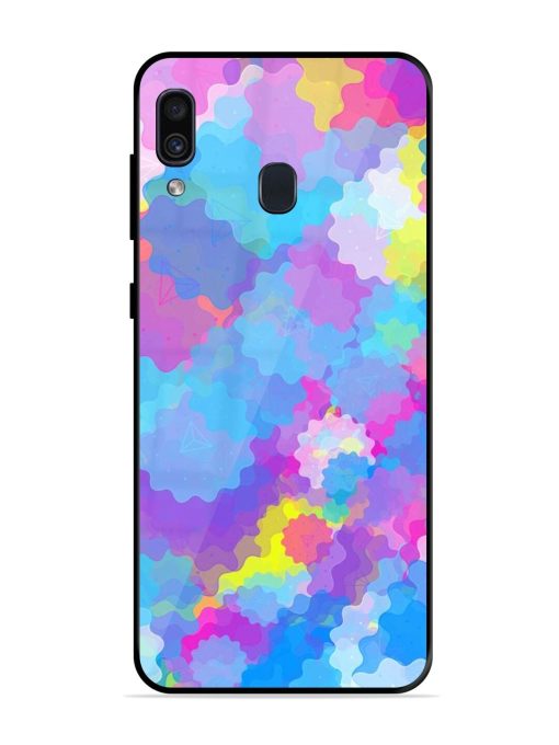 Psychedelic Cloud Burst Glossy Soft Edge Case for Samsung Galaxy A30