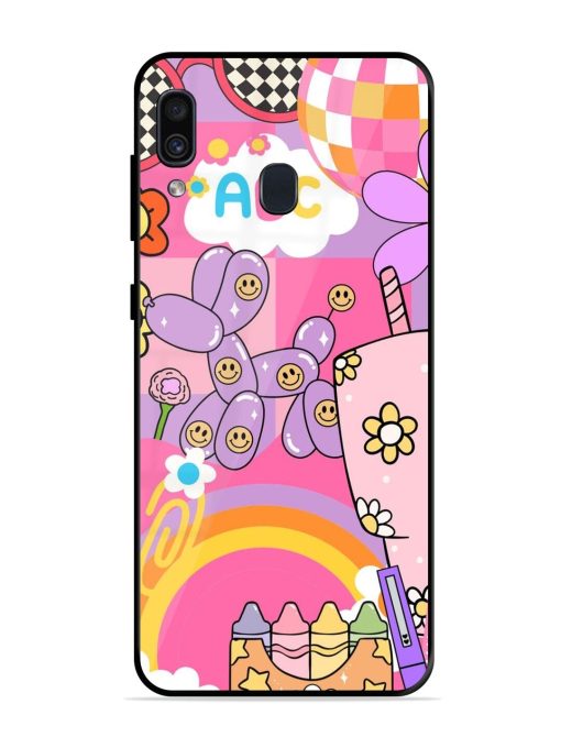 Whimsical Y2K Chaos Glossy Soft Edge Case for Samsung Galaxy A30