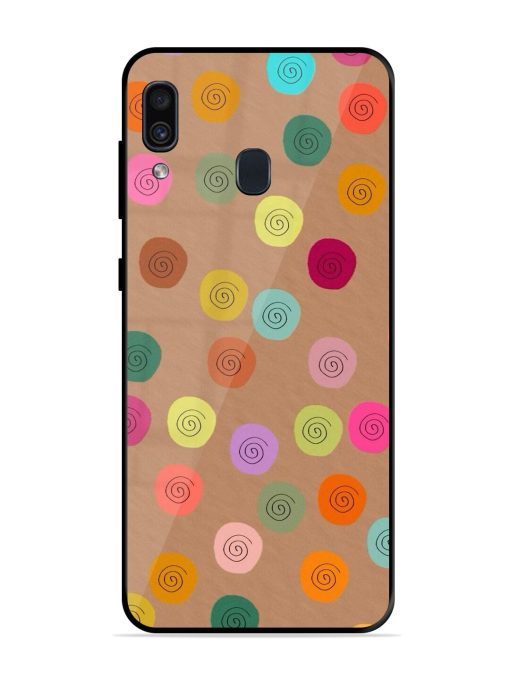 Swirly Dots On Kraft Glossy Soft Edge Case for Samsung Galaxy A30