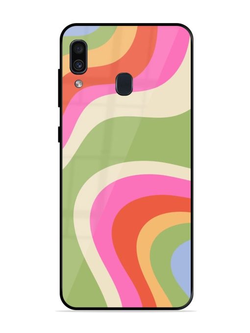 Wavy Rainbow Wonderland Glossy Soft Edge Case for Samsung Galaxy A30