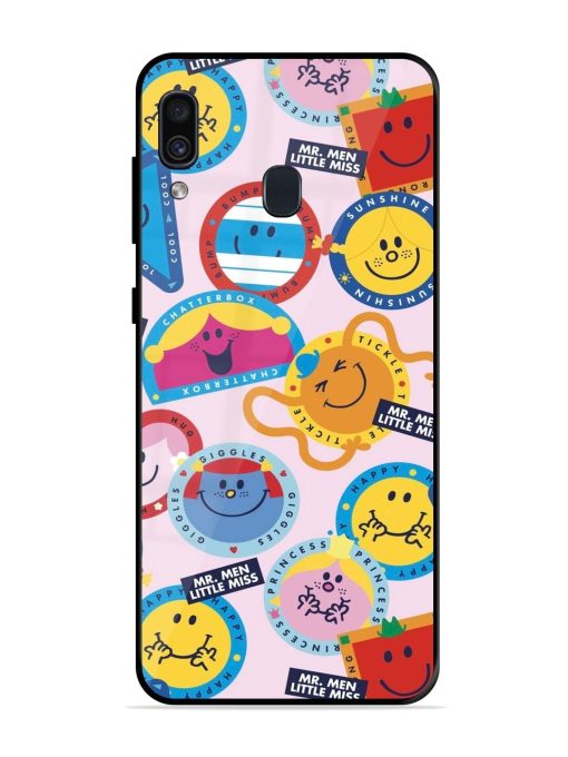 Whimsical Mr. Men & Little Miss Glossy Soft Edge Case for Samsung Galaxy A30