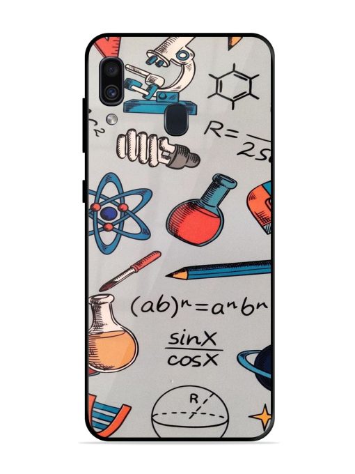 Science Doodle Delight Glossy Soft Edge Case for Samsung Galaxy A30