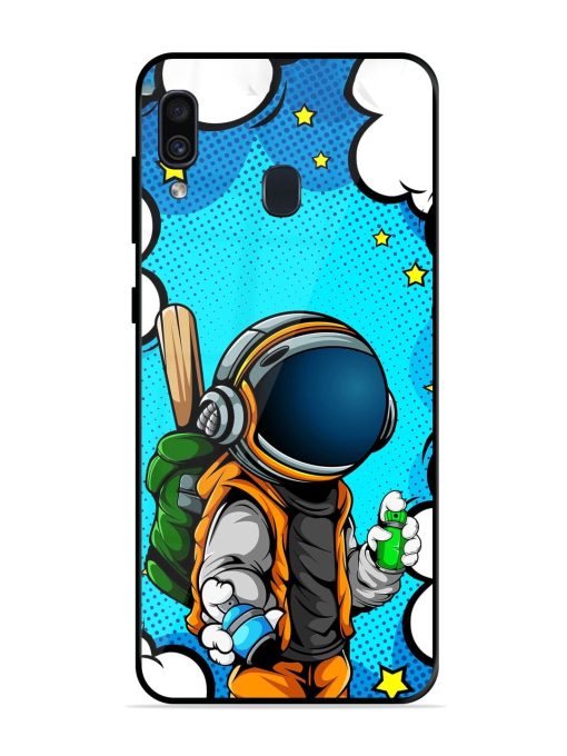 Space Graffiti Artist Glossy Soft Edge Case for Samsung Galaxy A30