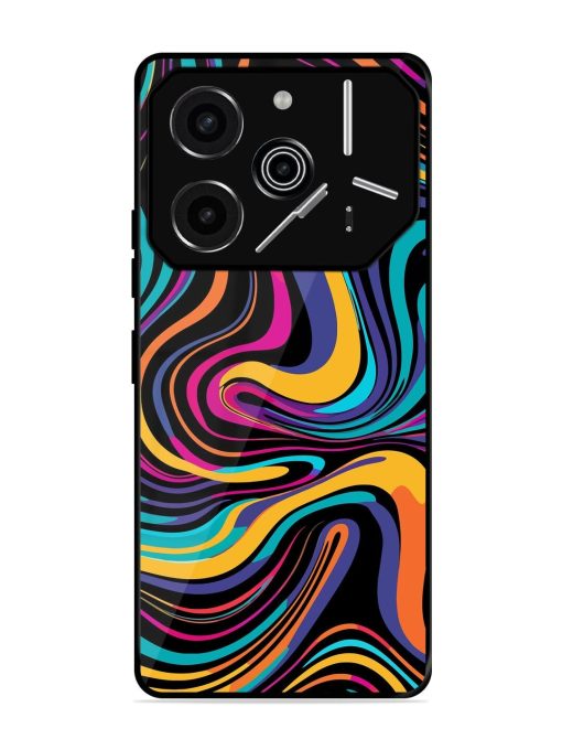 Psychedelic Swirl Glossy Soft Edge Case for Tecno Pova 6 Pro (5G)