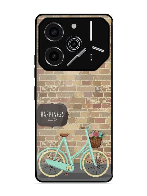 Pedaling Towards Happiness Glossy Soft Edge Case for Tecno Pova 6 Pro (5G)