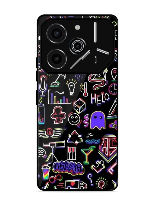 Neon Doodle Glossy Soft Edge Case for Tecno Pova 6 Pro (5G)