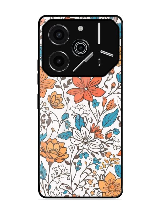 Floral Symphony Glossy Soft Edge Case for Tecno Pova 6 Pro (5G)