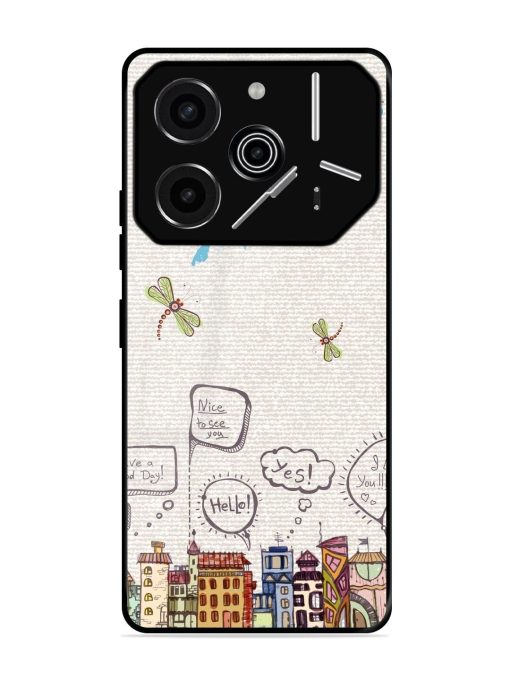 Doodle City Glossy Soft Edge Case for Tecno Pova 6 Pro (5G)
