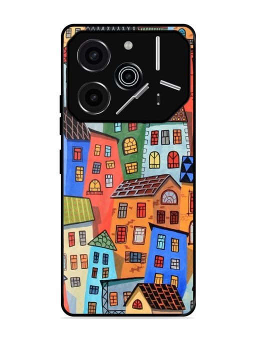 Rainbow House Glossy Soft Edge Case for Tecno Pova 6 Pro (5G)