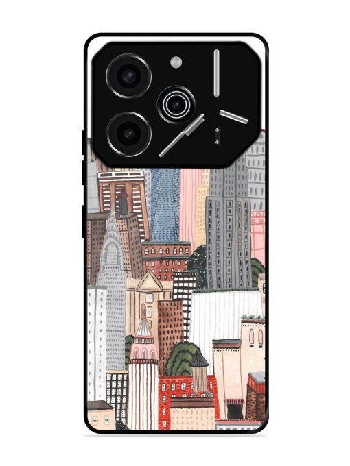 Cityscape Dreams Glossy Soft Edge Case for Tecno Pova 6 Pro (5G)