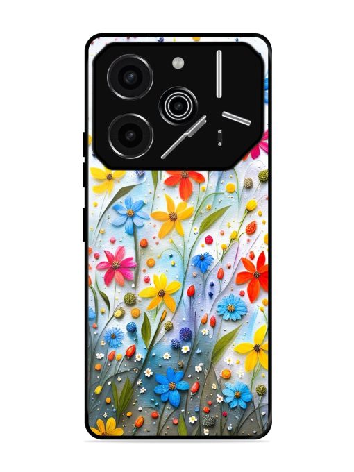 Vibrant Floral Glossy Soft Edge Case for Tecno Pova 6 Pro (5G)