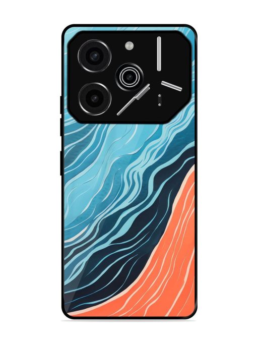 Oceanic Divide Glossy Soft Edge Case for Tecno Pova 6 Pro (5G)