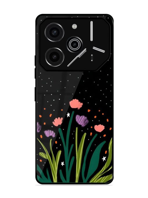 Midnight Bloom Glossy Soft Edge Case for Tecno Pova 6 Pro (5G)