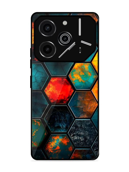 Hexagon Hive Glossy Soft Edge Case for Tecno Pova 6 Pro (5G)