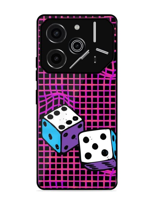 Glitched Dice Glossy Soft Edge Case for Tecno Pova 6 Pro (5G)