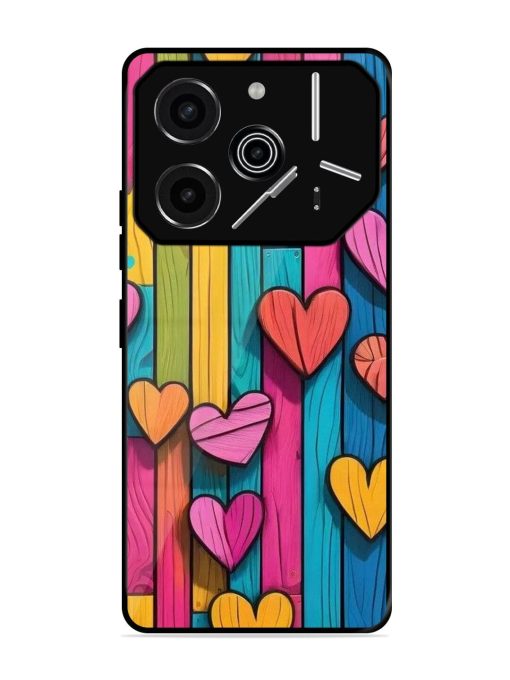 Rainbow Of Hearts Glossy Soft Edge Case for Tecno Pova 6 Pro (5G)