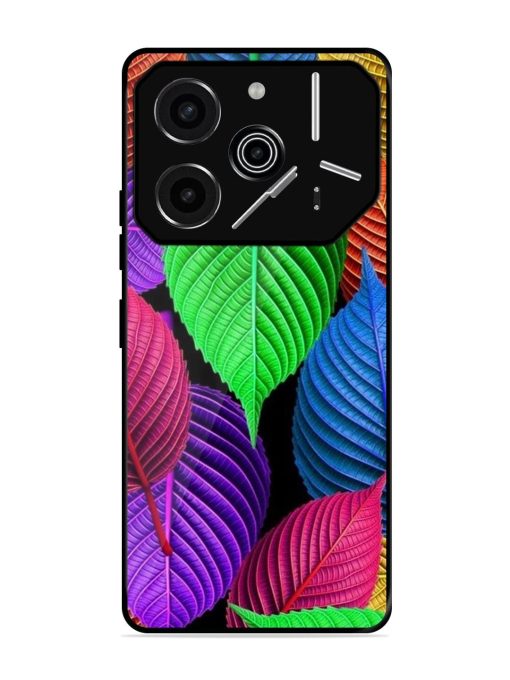 Rainbow Leaf Symphony Glossy Soft Edge Case for Tecno Pova 6 Pro (5G)