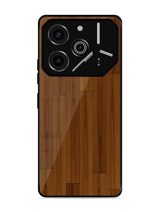 Warm Woodgrain Glossy Soft Edge Case for Tecno Pova 6 Pro (5G)