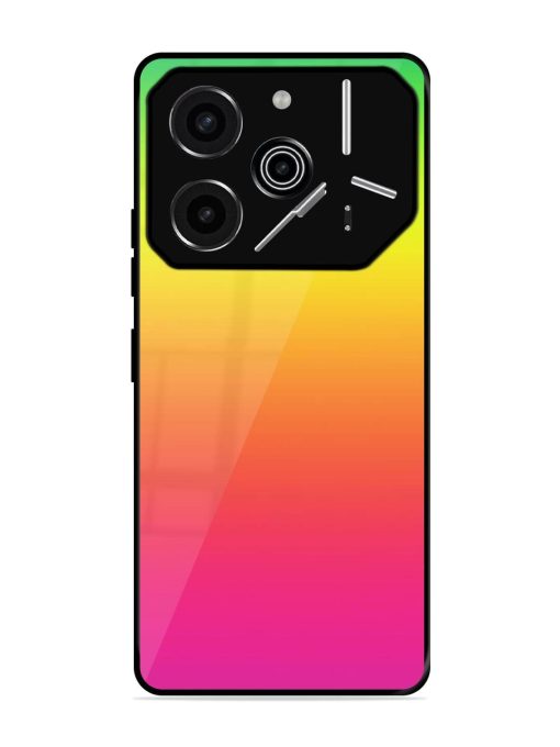 Rainbow Gradient Glossy Soft Edge Case for Tecno Pova 6 Pro (5G)