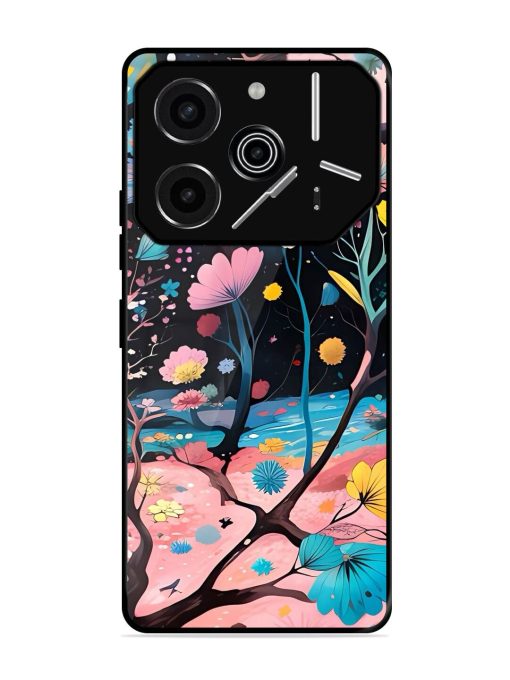 Cosmic Bloom Glossy Soft Edge Case for Tecno Pova 6 Pro (5G)