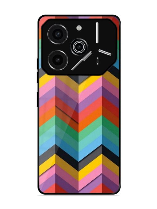 Colorful Zigzag Glossy Soft Edge Case for Tecno Pova 6 Pro (5G)